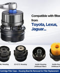 Heavy Duty Oil Filter Wrench With 64mm 14 Flute Aluminum Cartridge Removal Tool Fits Toyota Lexus Like A Glove And Saves Your Knuckles When You Are Cranking Out Oil Changes In The Driveway - compatible filter housings.