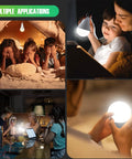 Scenes of Rechargeable Emergency Light Bulbs Pack of 6, 9W LED with 1200mAh Battery in various home settings