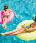 Two people in pool wearing Six Pack Adult Swim Goggles With Nose Cover For Women And Men Pool Mask Anti Fog Tempered Glass