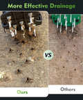Comparison of Lawn Aerator Shoes With Ankle Protection And Adjustable Straps showing effective soil aeration results.