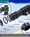 Diagram showing Adjustable Bike Stem Riser For Comfort And Angle Adjustment Universal 31.8Mm Stem with labeled parts.