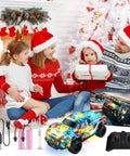Family opening gifts with Remote Control Pickup RC Car 1 To 24 Scale With Light Up LED Effects, 2.4 GHz Controller