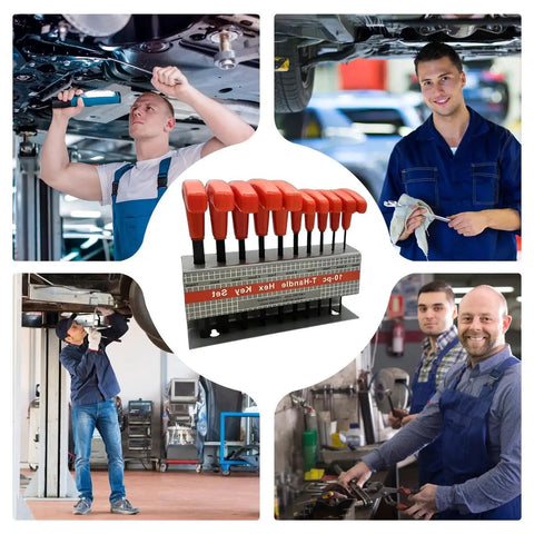 Top Notch Allen Wrenches Set Perfect For Home Repairs And Pro Projects With Super Ergonomic Handles For Easy Gripping And Heavy Duty Hex Key Kit That Really Hits The Spot, red metal hex keys in holder