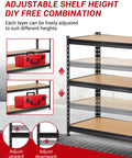 Beefy Heavy Duty Garage Storage Shelves 3 Tier Metal Shelving Unit 48 By 24 By 36 Inches Industrial Grade Steel With 1320 Lbs Total Load Capacity For Tools, Boxes, And Garage Gear, adjustable shelf height