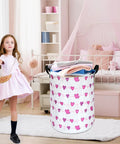Round Laundry Basket Storage Bin For Home And Nursery, Super Lightweight Hamper With Cute Minimalist Vibe in child's room