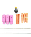 PTA-17 Torch Parts Kit With Collets, Collet Bodies, Back Cap, Alumina Nozzles, Tungsten Electrodes, And Reclosable Carry Box