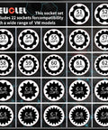 All In One 23 Piece Wheel Lock Nut Key Kit For VW And Audi Vehicles quick removal and replacement of anti-theft lug nuts.