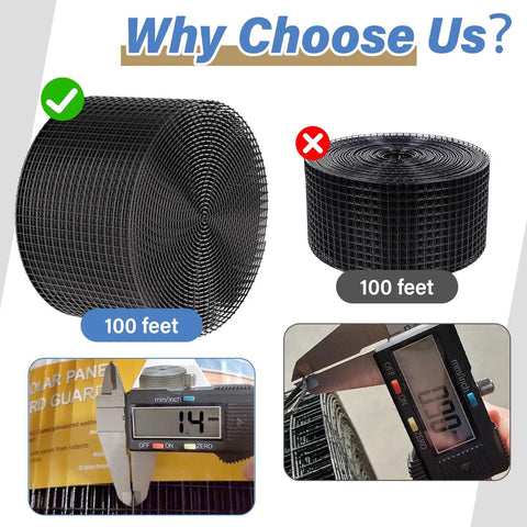 Comparison of 6-In By 100-Ft Critter Guard Roof Net Roll Kit With Rust-Proof Black PVC Coated Galvanized Mesh Pigeon Bird Proof Net