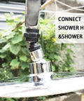 Solid Brass Shower Head Swivel Ball Adapter With Hand Shower Connector And Arm Extension In Oil Rubbed Bronze, Smooth 360 Degree Rotation, Leak Free, Durable Brass Construction, No Fuss Install For Any Standard Shower on shower arm