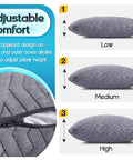 Go To Travel Pillow For Sleeping On The Go Memory Foam Small Pillow With Breathable Cover adjustable height settings