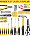 94 Piece Home And Auto Repair Tool Kit With Socket Wrench Set Pliers Screwdrivers And Mixed Hand Tools In Durable Toolbox Case For DIY Projects Home Maintenance And Auto Repairs