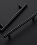 30 Pack Matte Black Cabinet Handles And Dresser Pulls 8 13/16 Inch Length With 6 1/4 Inch Center To Center Holes Stainless Steel