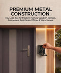 Person accessing XXL Wall Mount Key Lock Box Outdoor Key Safe Waterproof Heavy Duty Metal Body With 4 Digit Combination