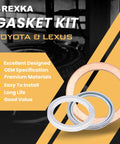 Transfer And Differential Service Gasket Kit For Toyota And Lexus Rigs Including 4Runner Land Cruiser Tundra Tacoma FJ Cruiser Highlander RAV4 Sequoia Sienna 24 Piece Kit With Crushable Oil Drain Plug Gaskets Pro Grade Quality