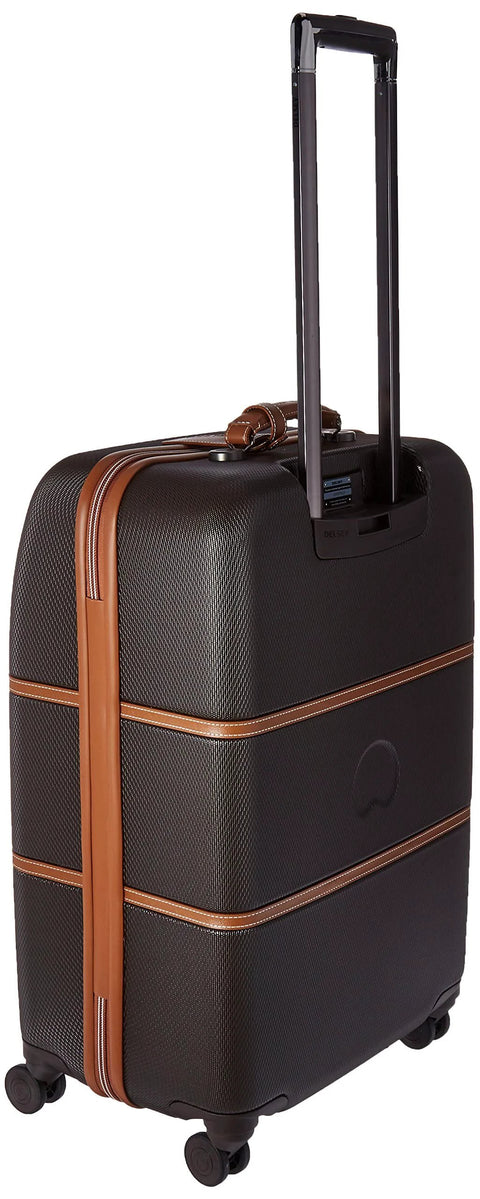 Delsey Paris Chatelet Hard+ 24in hardside luggage with spinner wheels, chocolate brown