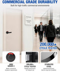 Heavy Duty Dual Pack Bathroom Lock With Vacant Occupied Sign For Door Handle Commercial Grade Restroom Knob Perfect AirBnb Mall Office Usage, stainless steel, commercial office door
