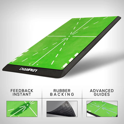 Heavy-Duty Golf Hitting Mat With Swing Path Feedback For Indoor And Outdoor Practice