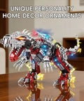 2 In 1 Dinosaur Mech Building Set With 422 Pieces Transforming T Rex Robot For Adults And Teens on a table