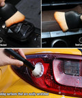 Six Piece Car Detailing Brush Set With Ultra Soft Boar Hair Detail Brushes cleaning car interior and rear light