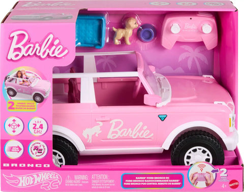 Ford Bronco Remote Control RC Car for Barbie with Puppy Accessories and Stickers in packaging