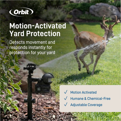 Motion Activated Sprinkler Yard Guard For Dogs Cats Raccoons And More Outdoor Animal Deterrent With Wide Angle Detection Infrared Sensor