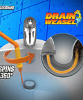 Hair Clog Busting Drain Weasel Snake Tool for Sinks Showers and Tubs 30 Inch Long with dual wands shown in action