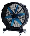 48 Inch Industrial Drum Fan With 17,660 CFM High Velocity Airflow, 750W Copper Motor Heavy Duty Plastic Floor Fan On Wheels