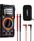 Digital Multimeter With Carrying Case For Home And Auto Use Tests DC And AC Voltage, Ohms, Amps, with probes and carrying case