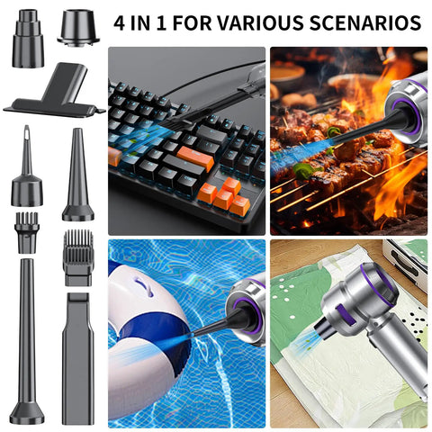 Cordless Car Vacuum Cleaner With 22000 Pa High Power Suction 4 In 1 Multi Function Handheld attachments and usage examples