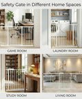 Extra Wide Baby Gate 48 To 53 Inch Adjustable No Drill Tension Mounted Indoor Safety Gate for various room placements