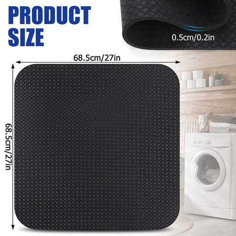 Heavy Duty 27 By 27 Inch Double Sided Non Slip Washer And Dryer Floor Mat With Anti Vibration Pad Protects Floors From Vibration Moisture And Scratches Fits Most Washers Dryers And Refrigerators In The Laundry Room