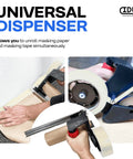 All In One Masking Kit With 9 Inch Brown Paper 6 Rolls And White 1.41 Inch Tape 6 Rolls Plus Built In Dispenser Blade in use