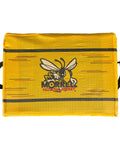 Yellow Jacket Kinetic One Point Zero 65 Pound Portable Field Point Archery Target Bag with two sides and durable handles.