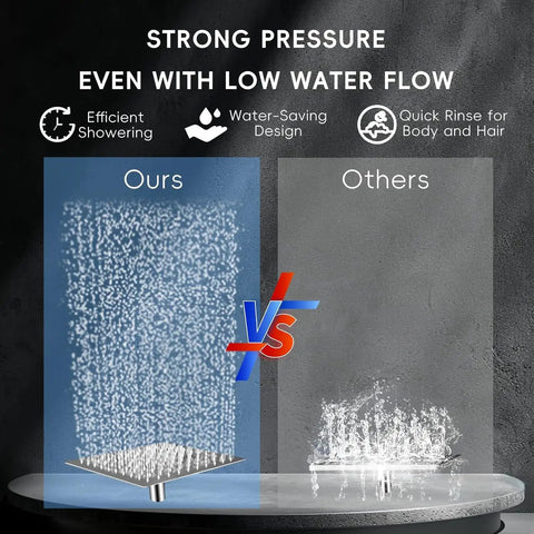Top Shelf 10 Inch High Pressure Rain Shower Head Combo With Heavy Adjustable Arm And Versatile Five Setting Handheld Sprayer That Hits Different For Great Showers