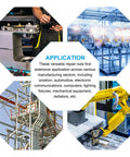 PATIKIL 316 stainless steel thread adapter sleeve reducing nut; 8 pcs; industrial machinery collage with APPLICATION text.
