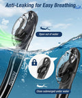 Dry Snorkel With Top Dry Valve And Food Grade Silicone Mouthpiece For Easy Breathing While Snorkeling And Diving underwater use
