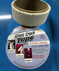 Self-Adhesive Stress Crack Tape 1.25 Inch By 12 Foot Textured Roll for Plaster Wall Crack Repair on blue background