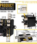 TJ690380 90 380 Fan Relay For White Rodgers HVAC Systems with dimensions and connectors visible