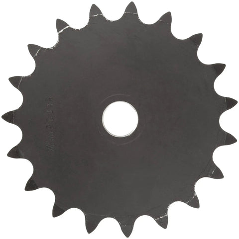 Heavy Duty 20B Roller Chain Sprocket With Reboreable Type B Hub For Single Strand Chains, 31.75mm Pitch, front view