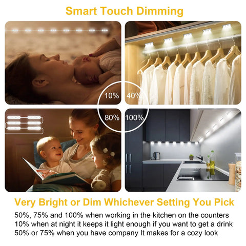 Adhesive LED Light Strip Kit For Display Cases, 14Ft Flexible Jewelry Showcase Lighting With Dimmable Bright White 6000K, 90 LEDs