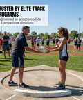Athlete receiving Stainless Steel Shot Put For Competition Grade Training, 16lb Precision Balanced Ball on track field