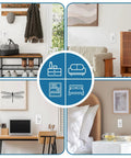 Drop The Bulky Chargers With This Heavy Duty 50 Pack USB Outlet Offering Type A Plus C Ports, 15 Amp Tamper Resistant Build, Complete Wall Plate Included For Zero Hassle Bedroom Or Office Vibe In Clean White displayed in various room settings.