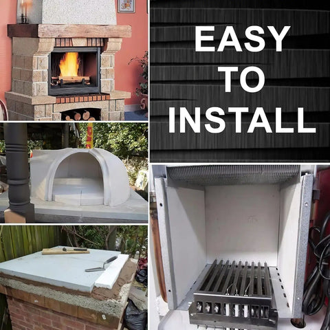 Pro Grade Built Tough 24 Pack Ceramic Fiber Insulation Boards, 2X19.7X39.4 Inch Aluminosilicate Refractory Tile Sheets, 2300F High Heat Kiln Material For Mechanics And Weekend Projects shown in various installations.