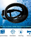 Diving Mask For Scuba Snorkeling And Freediving With Anti Fog Tempered Glass HD Wide View Lens Comfortable Water Goggles For Adults