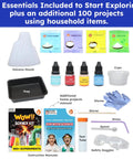 Over 100 Hands On Science Kits For Kids Ages 4 To 8 Fun STEM Experiments Safe Materials Easy Tools Ideal Gift includes volcano mould, tray, test tube.