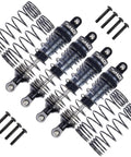 88mm RC Oil Shock Absorber Damper With Progressive Springs Set For Traxxas 1/16 Monster Trucks Dual Progressive Rate Springs 1.2mm And 1.3mm Wire Improve Plush Small Bump Response And Firm Jumps Upgrades For Mini Maxx And Mini XRT Black.