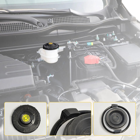 Honda Brake Master Cylinder Fluid Reservoir Cap Direct Fit Replacement For Accord Civic CRV Odyssey HRV Fit shown in engine bay.