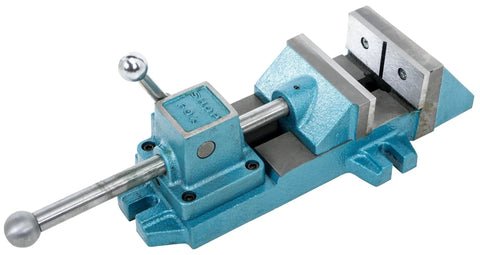6 Inch Quick Release Vise With Beefy Cast Iron Construction For Fast, Secure Workholding On Woodworking And Metalworking Projects, Low Profile Bench Vise With Easy Push Rod And Cam Lever Action For Quick Clamping