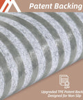 Close-up of Edging Stair Treads Non Slip Carpet Mats 28 Inch By 9 Inch with TPE backing, displaying patent design details.