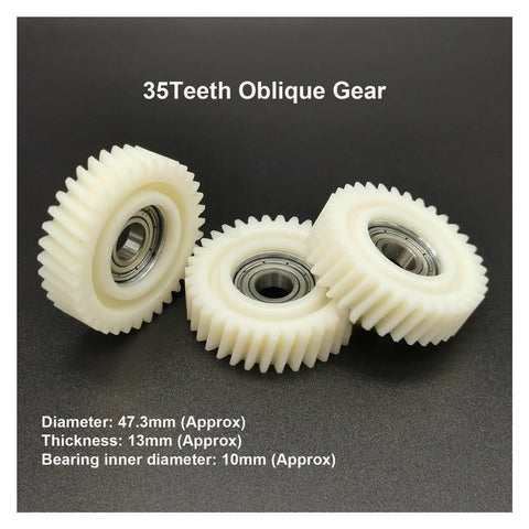 Oblique Planetary Gear Set 35 Tooth Helical Gears With 6900Z Bearings in nylon for e bike wheel hubs